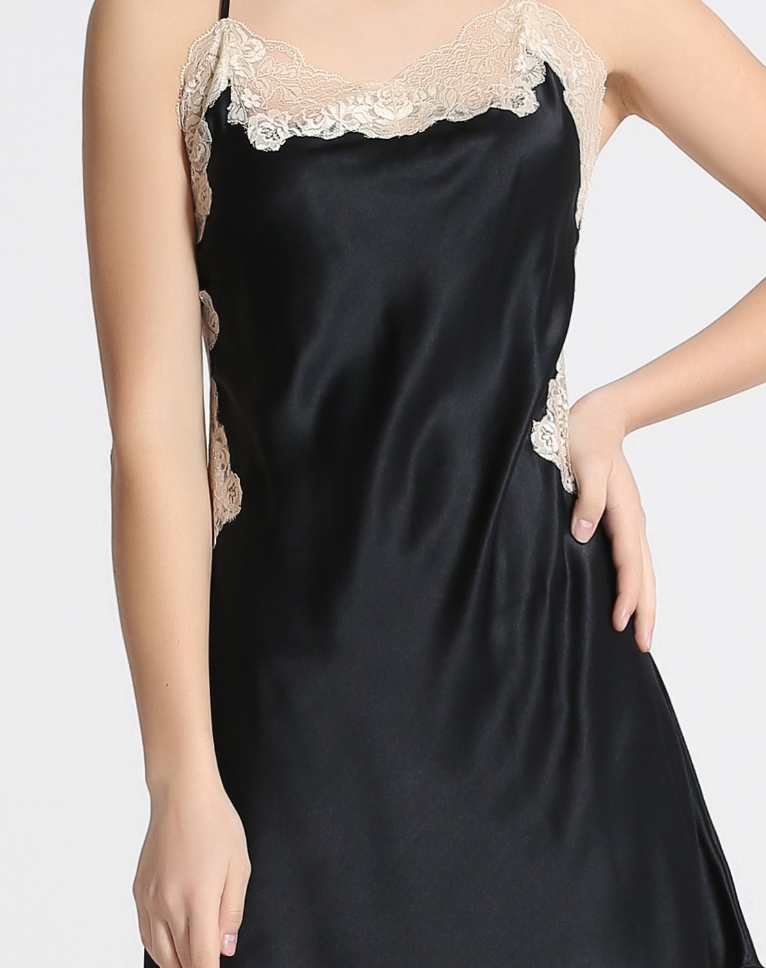 重磅真丝吊带裙玛瑙黑