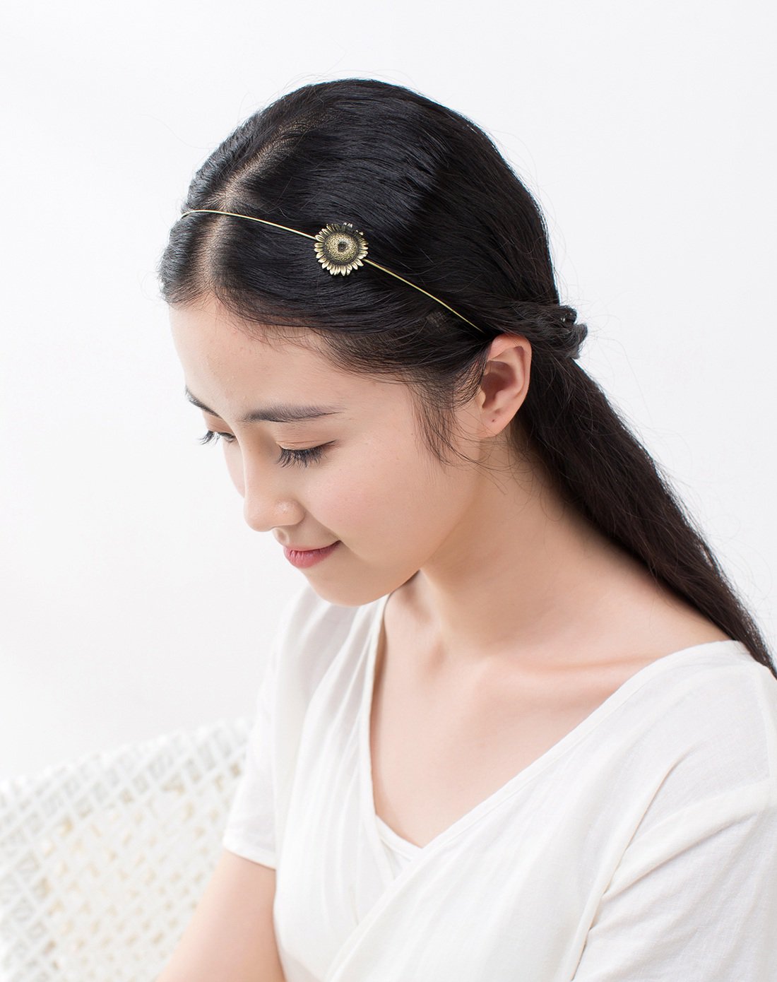 茵曼 女士头箍向日葵花朵文艺发箍