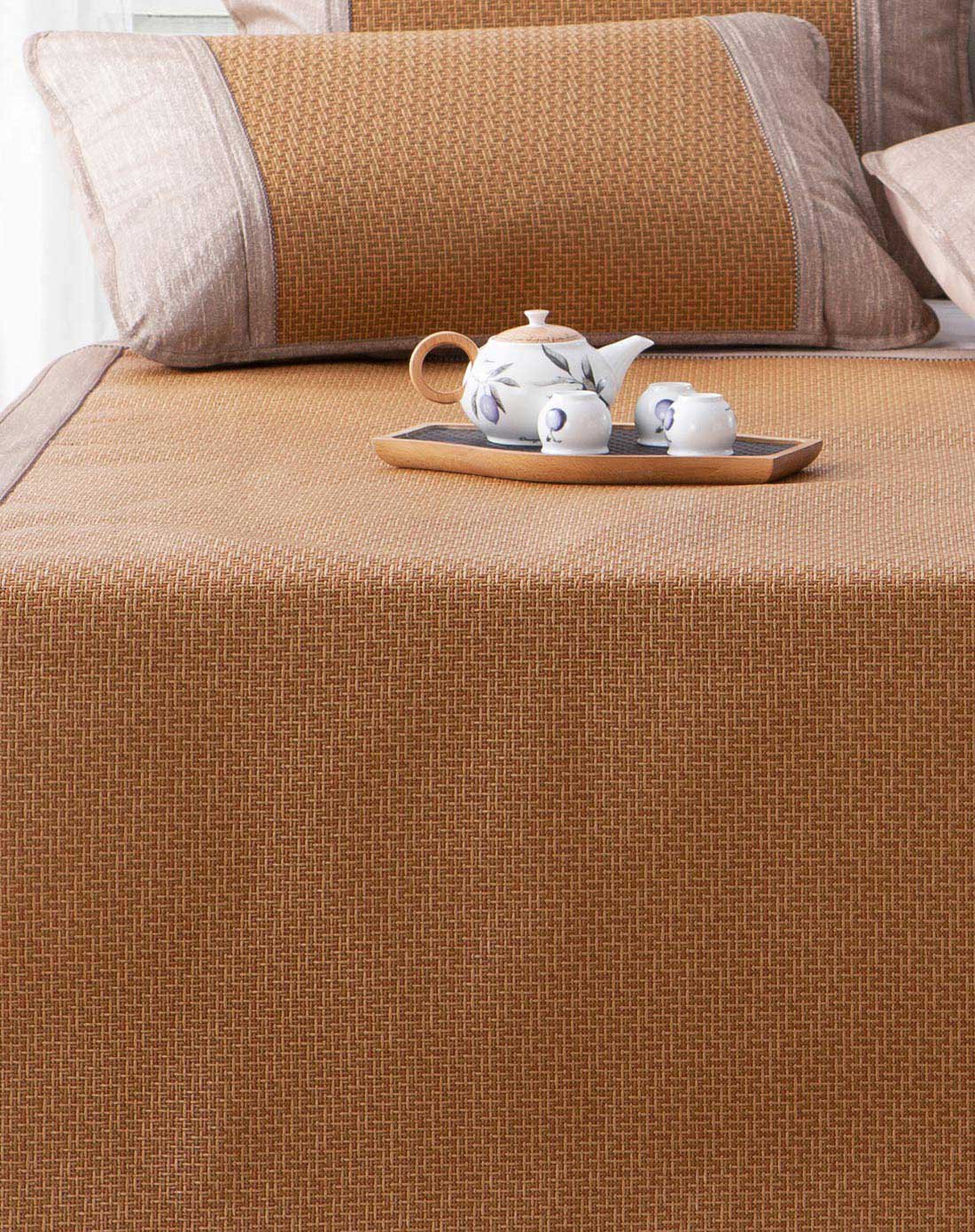 多喜爱-水天一色仿藤席三件套