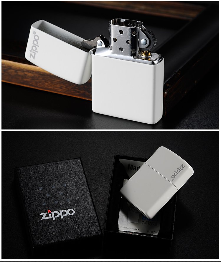 zippo打火機專場zippo 白啞漆商標-經典常規機214zln_唯品會