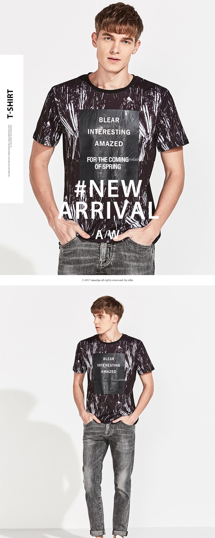 时尚简约印花t恤