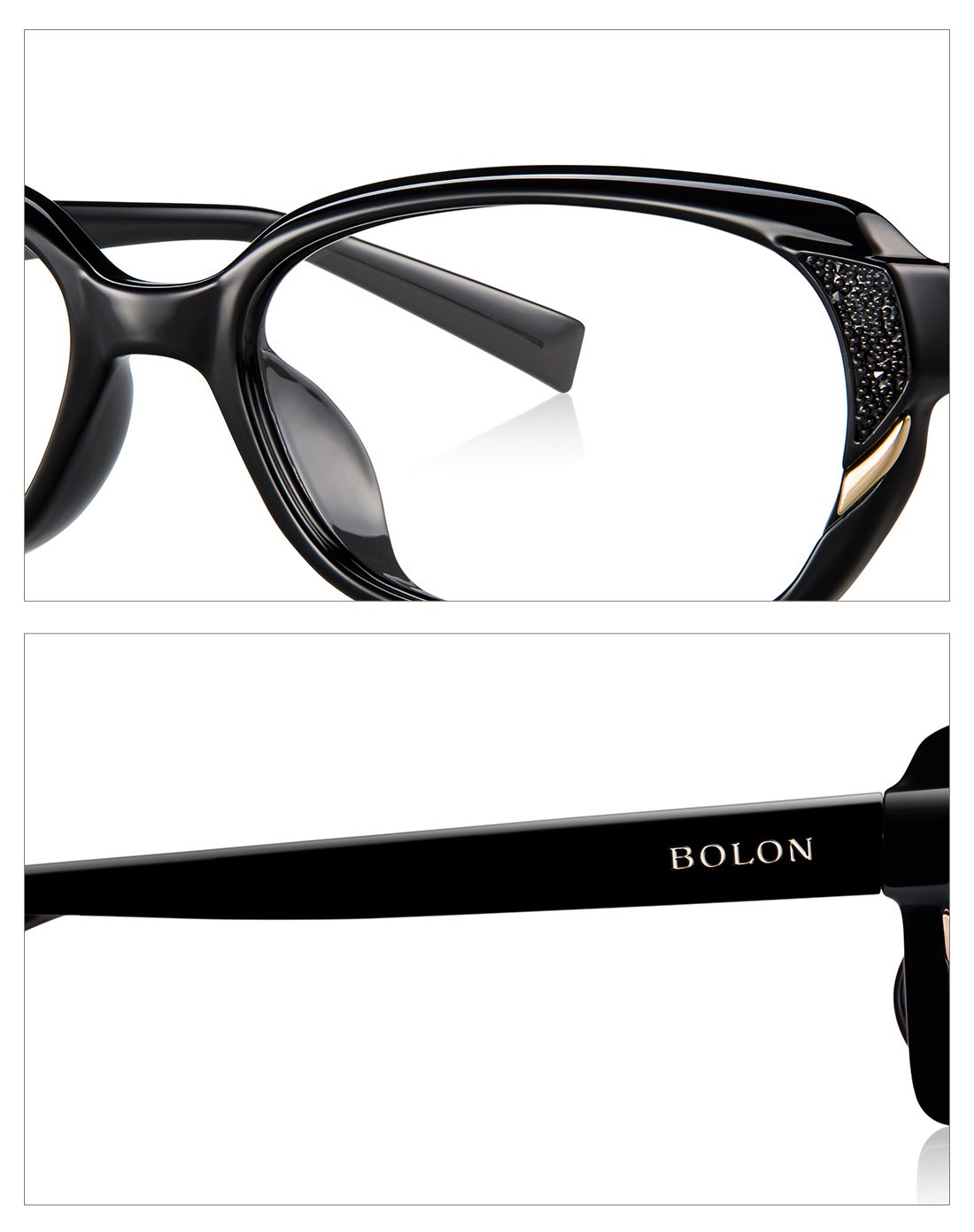 暴龙bolon 女款全框复古近视眼镜框光学架 bj1213