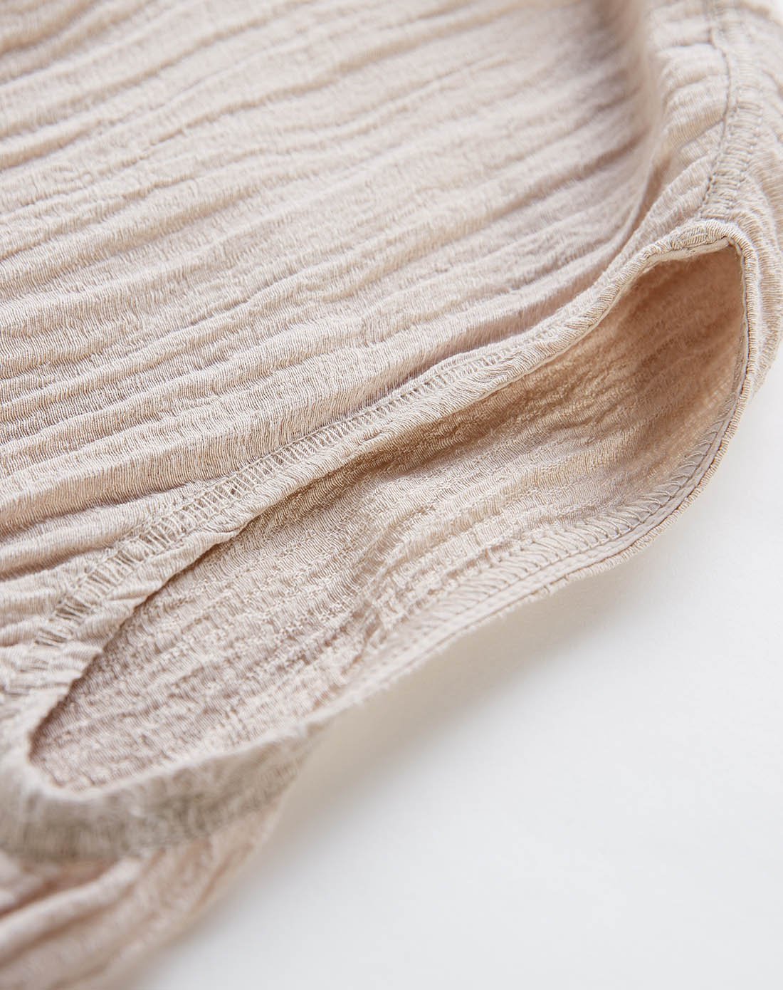 丝麻混纺系带连衣裙