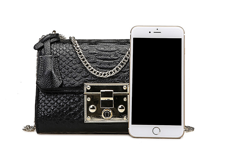 拉芙拉芙rafura女包专场 2017新款牛皮革欧美风小方单肩包亚麻蓝 品牌