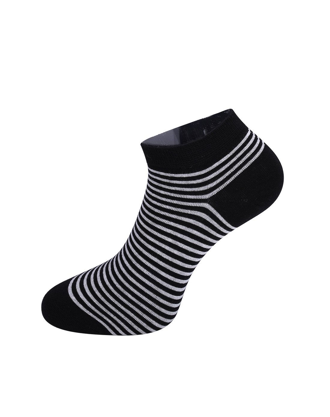 精梳棉条纹男袜红色