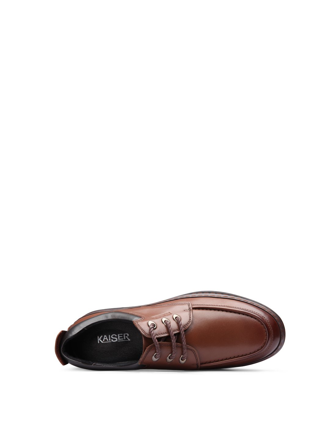 凯撒kaiser牛皮厚底经典百搭商务系带休闲男鞋