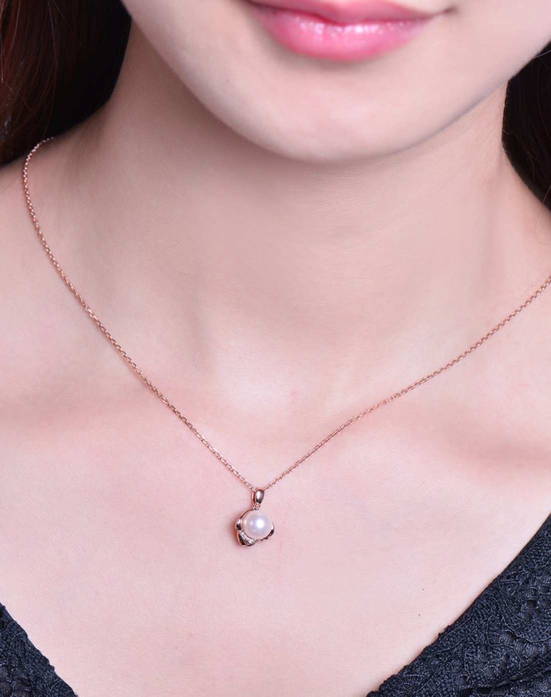 佐卡伊zocai珠宝专场佐卡伊 小七 玫瑰18k金白珍珠吊坠d80087t_唯品会