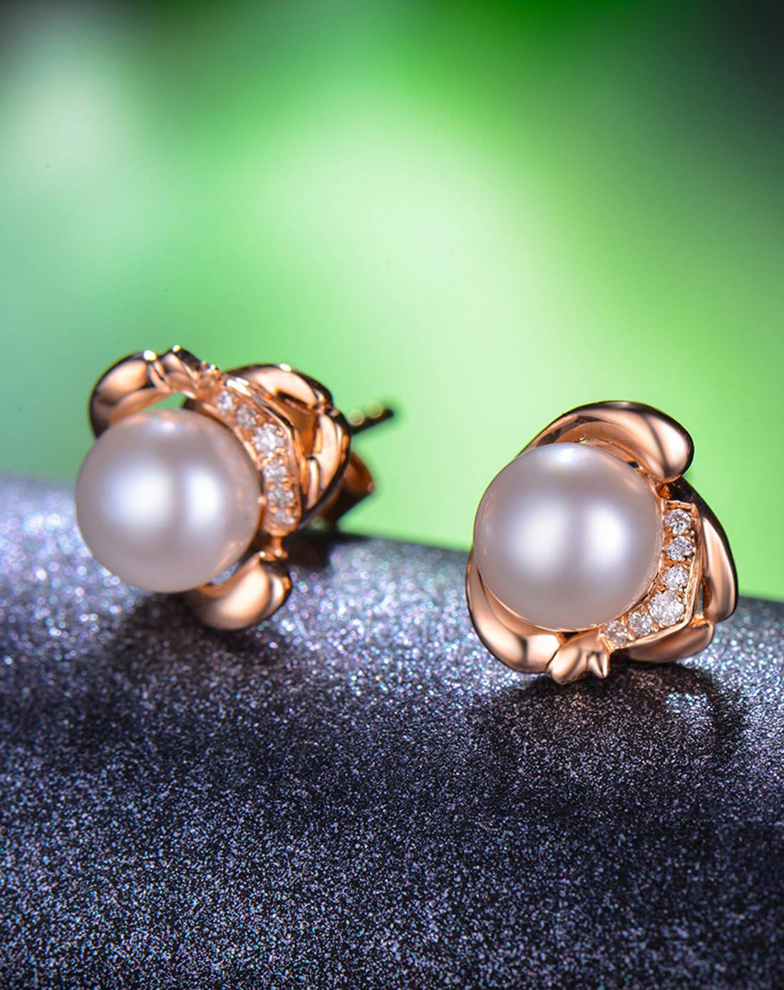 佐卡伊zocai珠宝专场佐卡伊 小七 玫瑰18k金白珍珠耳钉e80087t_唯品会