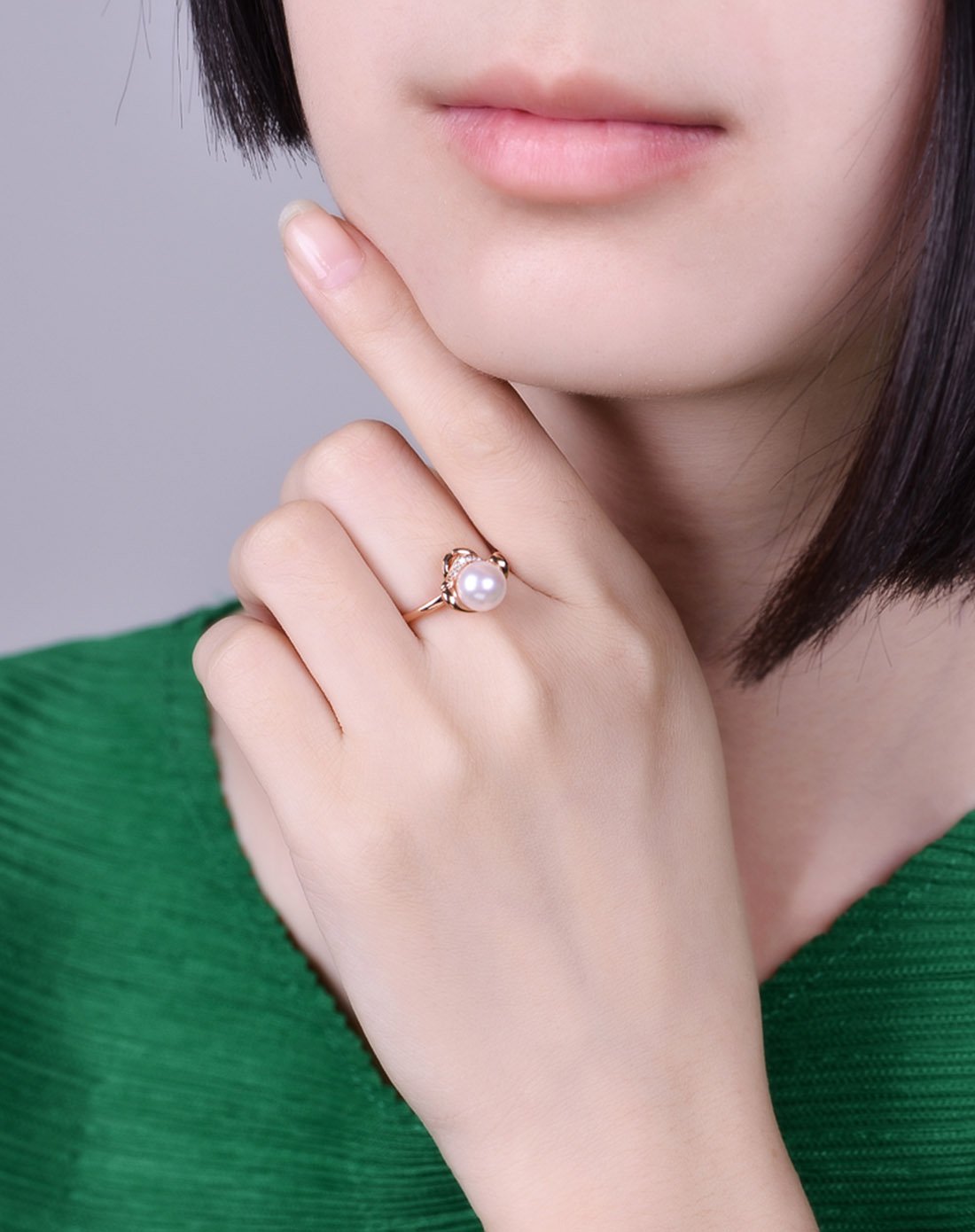 佐卡伊zocai珠宝专场佐卡伊 小七 玫瑰18k金白珍珠女戒w80087t_唯品会