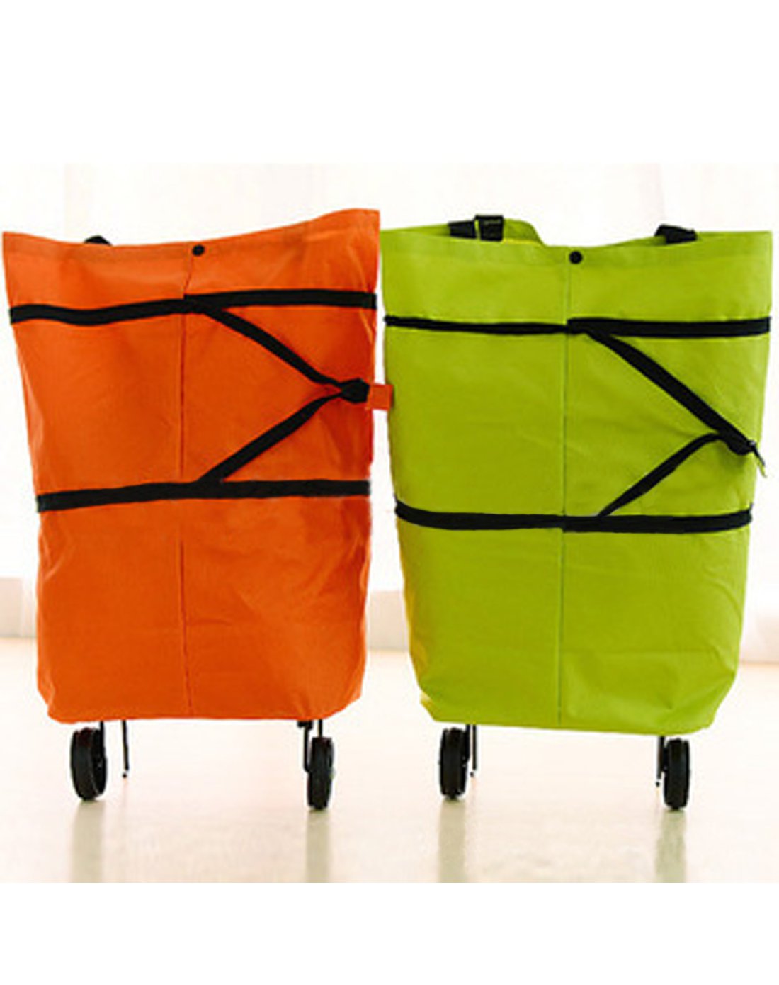 轻松省力 可折叠轻便带轮子购物袋