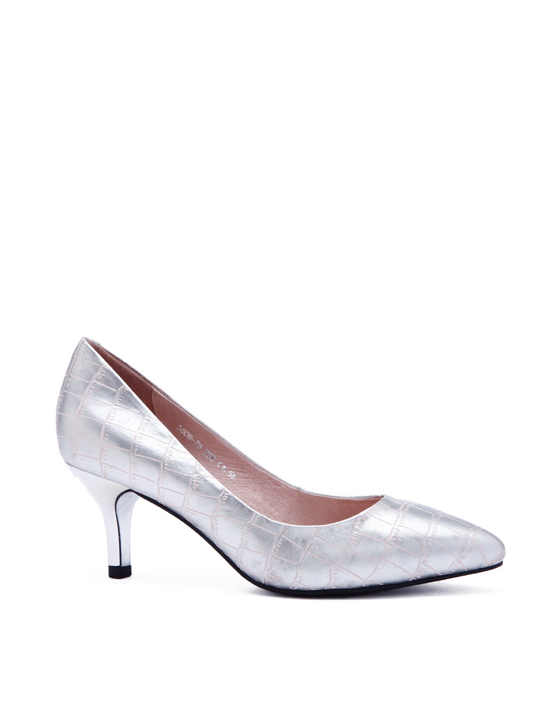 法国fashion tv collection女士鞋包专场2017粉色时尚压纹尖头金属小