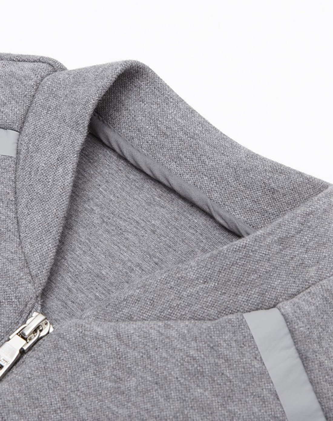 男珠地空气层棒球开衫灰色组