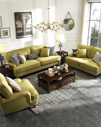 leisure雷泽布艺全拆洗1 2 3人位沙发