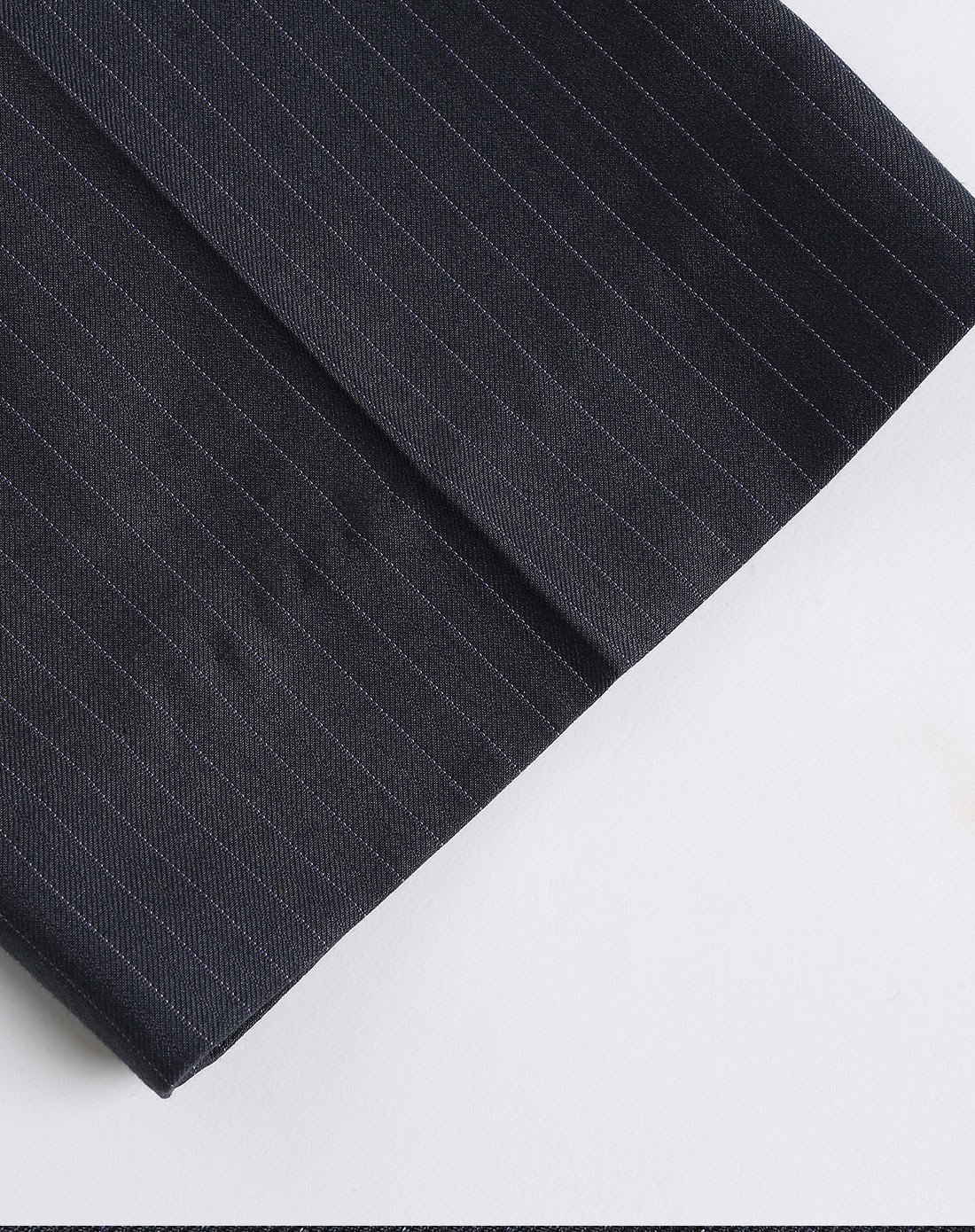 粗条修身西裤灰色