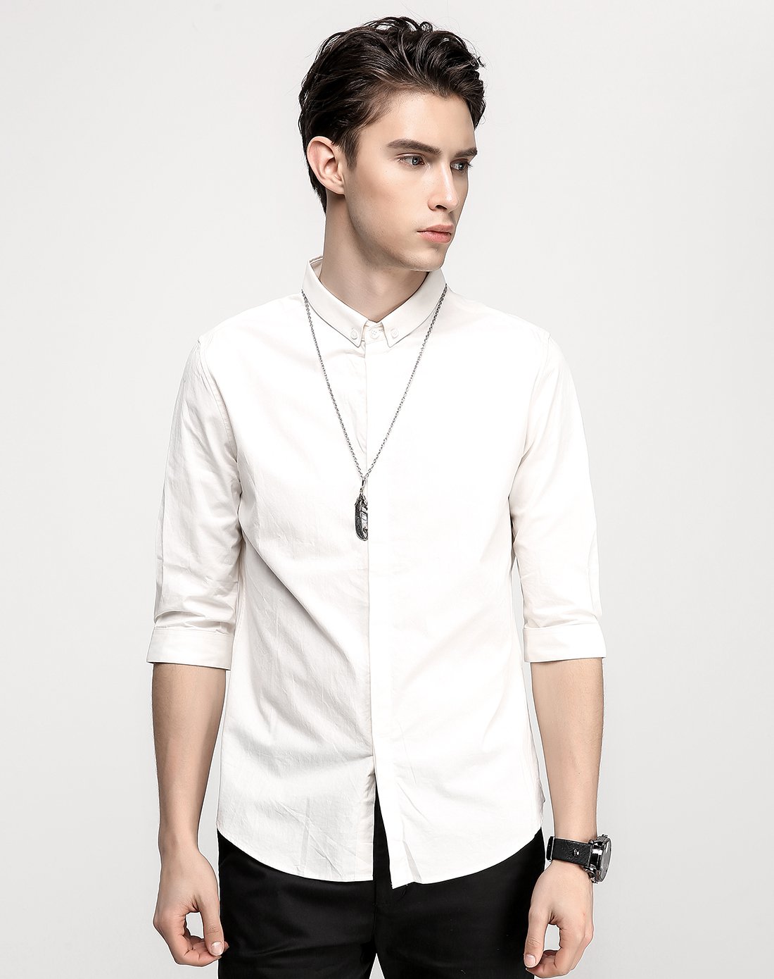 夏季男款新品中袖衬衫