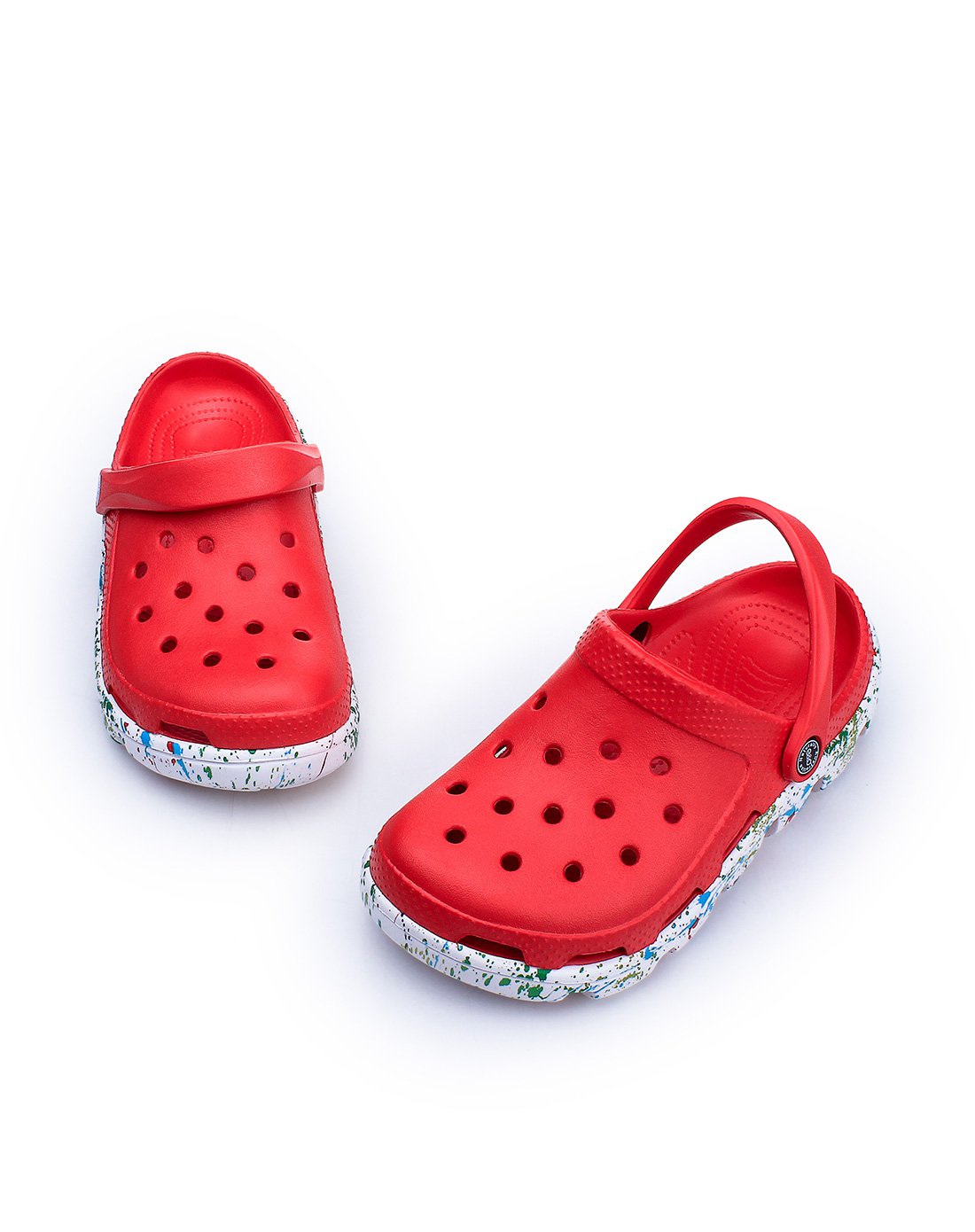 2017夏新品爆款玛丽珍简约转印情侣洞洞鞋女凉鞋红色