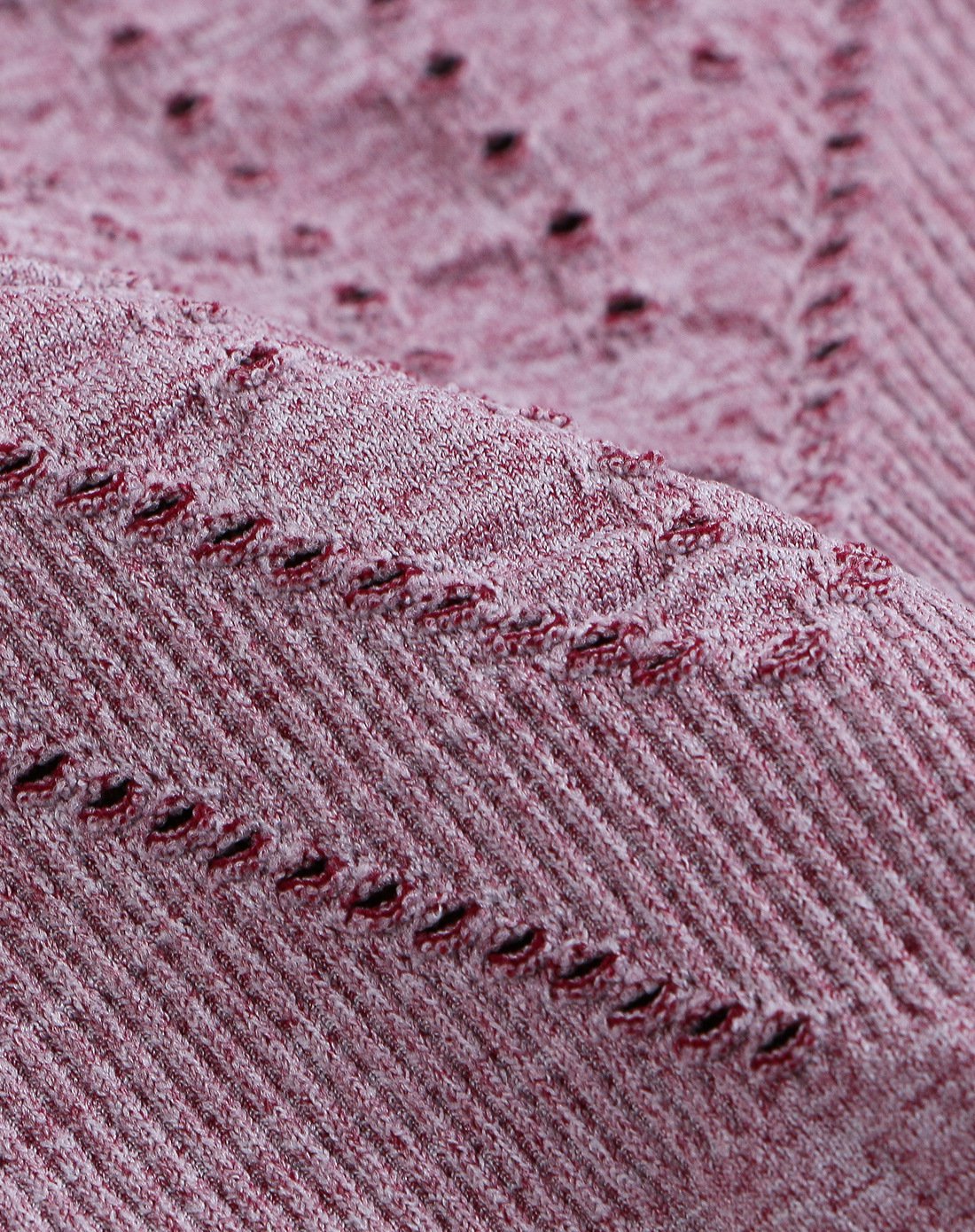 修身运动长袖t恤淡玫瑰色