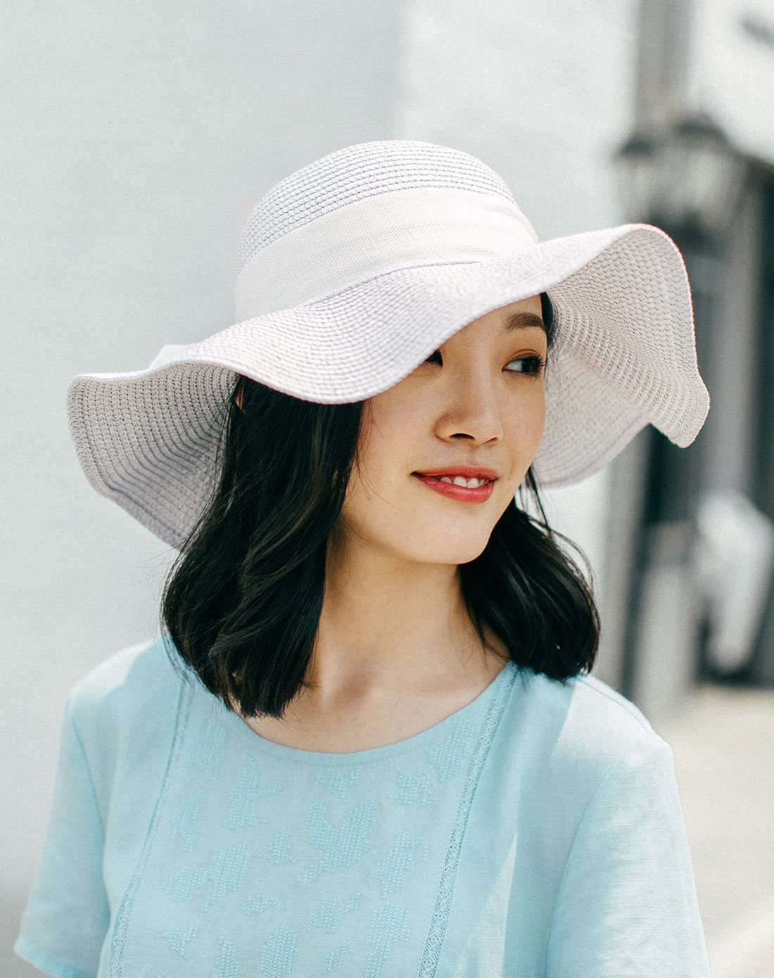 文艺女士户外防晒帽太阳帽 优雅沙滩帽粉红色250