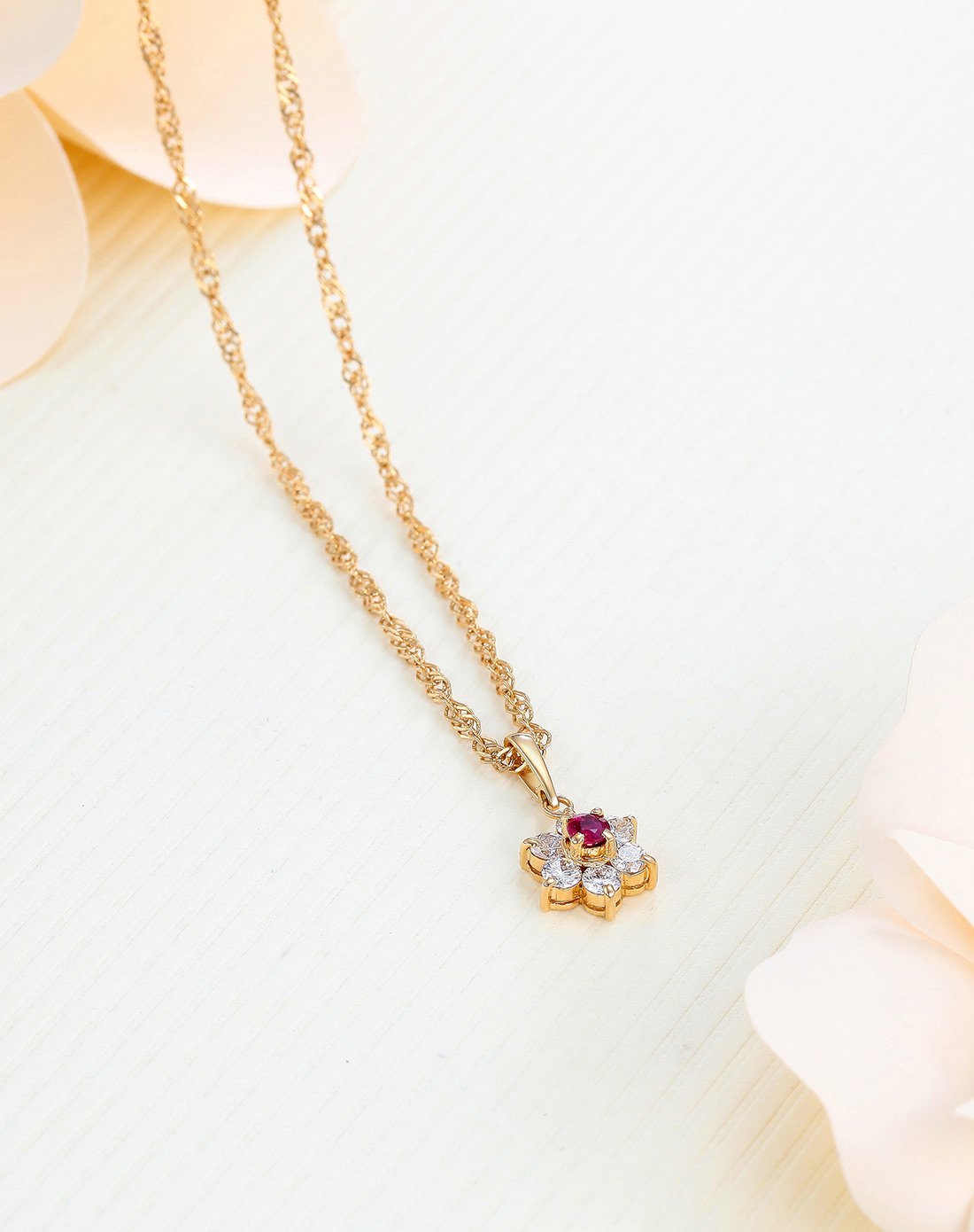 佐卡伊 黄18k金钻石项链