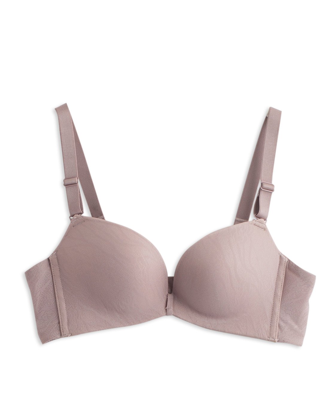 双层一字网纱3/4罩杯文胸咖啡色