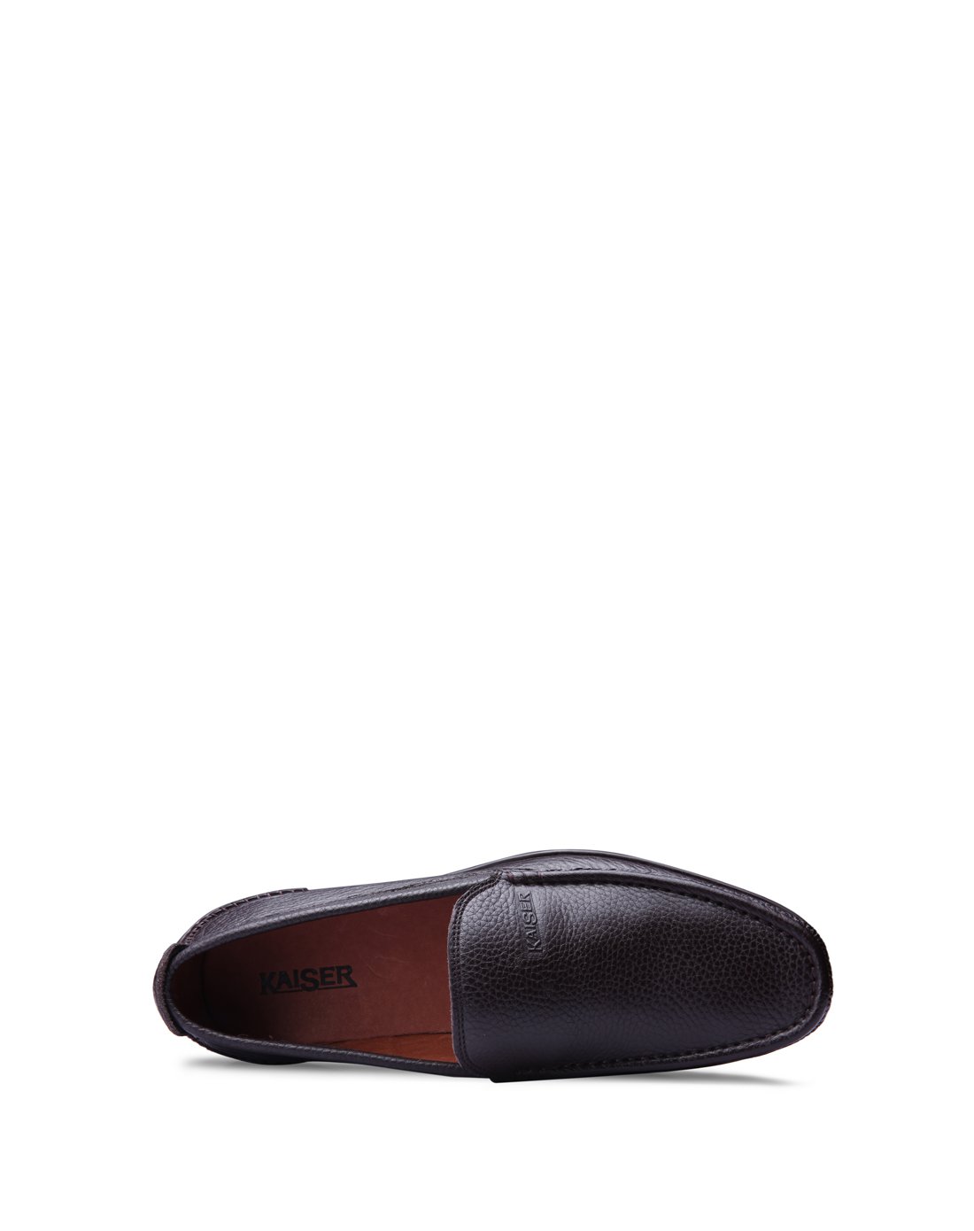 凯撒kaiser男鞋 牛皮商务超轻底纯色百搭正装懒人男鞋棕色