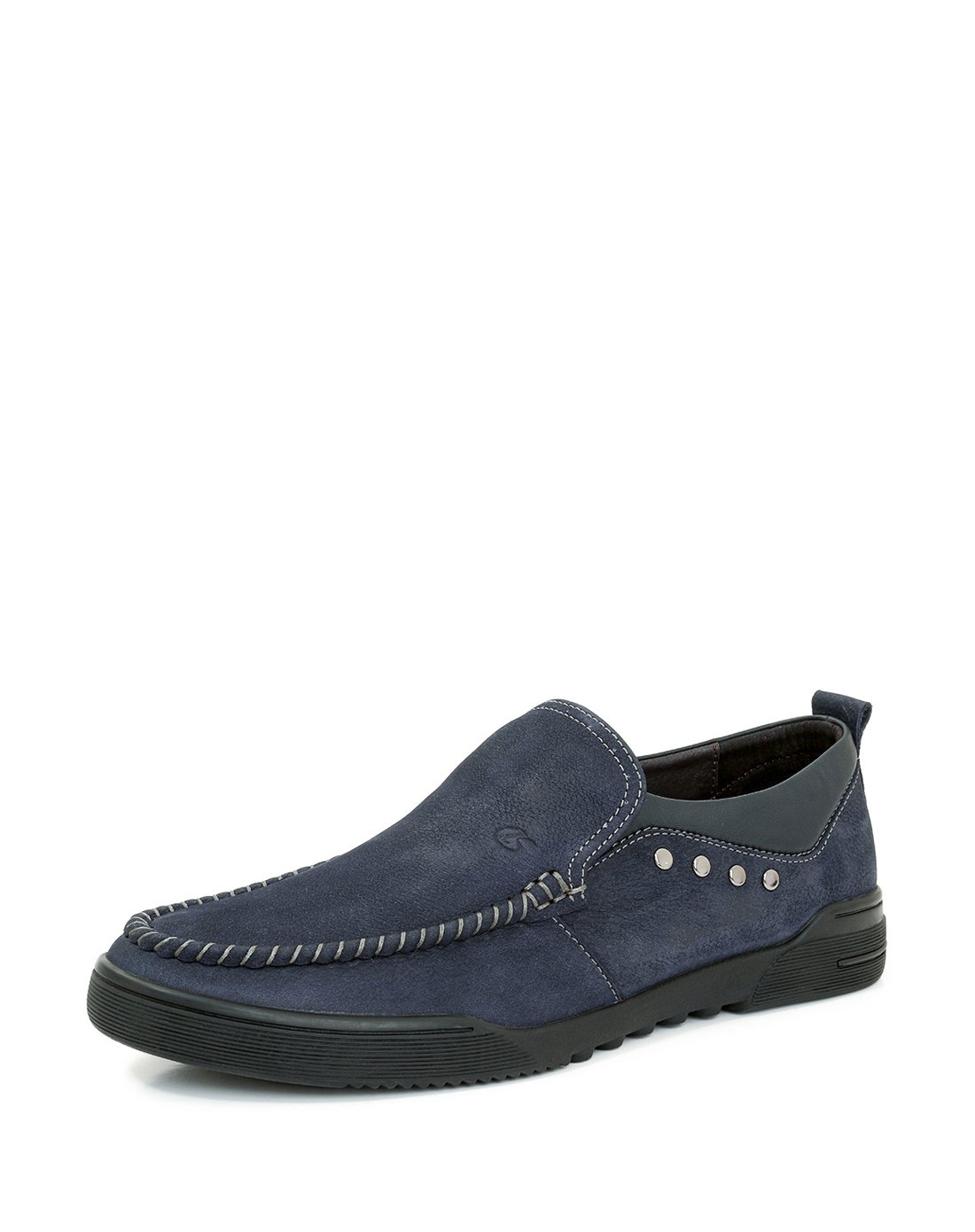 凯撒kaiser男鞋 牛皮商务休闲扁头铆钉懒人一脚蹬男鞋