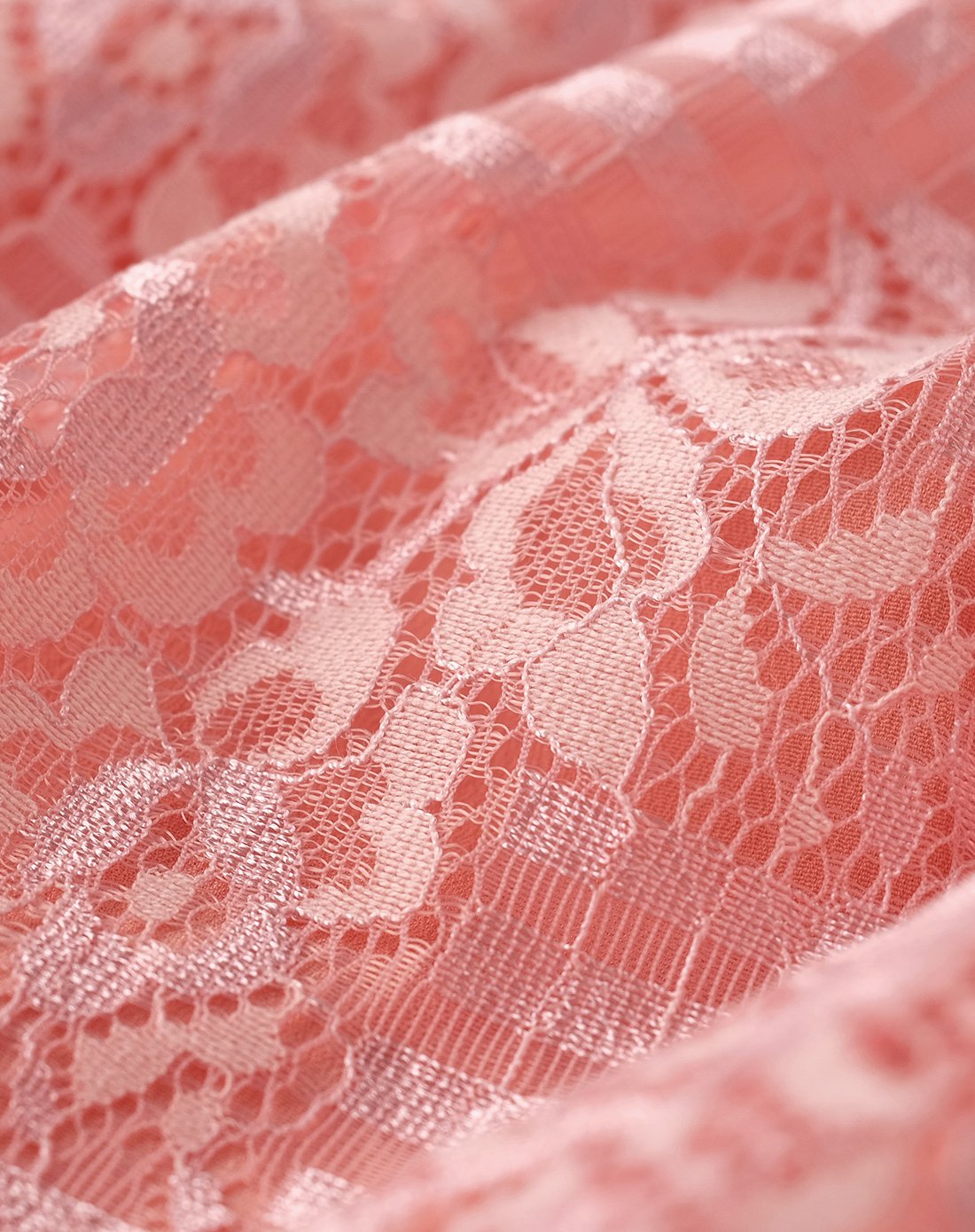 通勤休闲百搭小v领短袖蕾丝衫粉红色