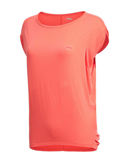 女款荧光耀红短袖t恤 凉爽透气