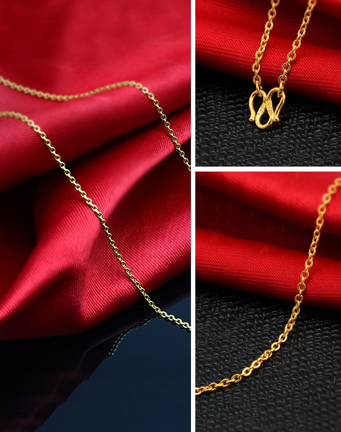 兆亮 黄金足金o字项链