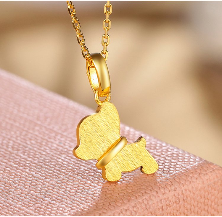 周六福 精品足金萌趣卡通吊坠(不含项链)