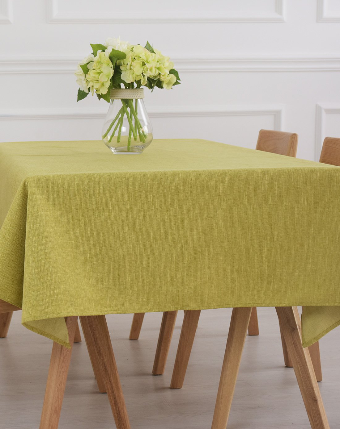 亮绿纯色长方型140*180桌布