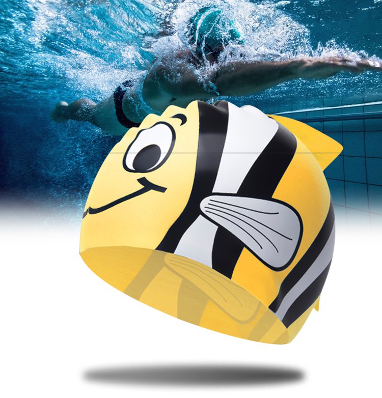 浩沙儿童泳帽 可爱卡通防水弹力硅胶