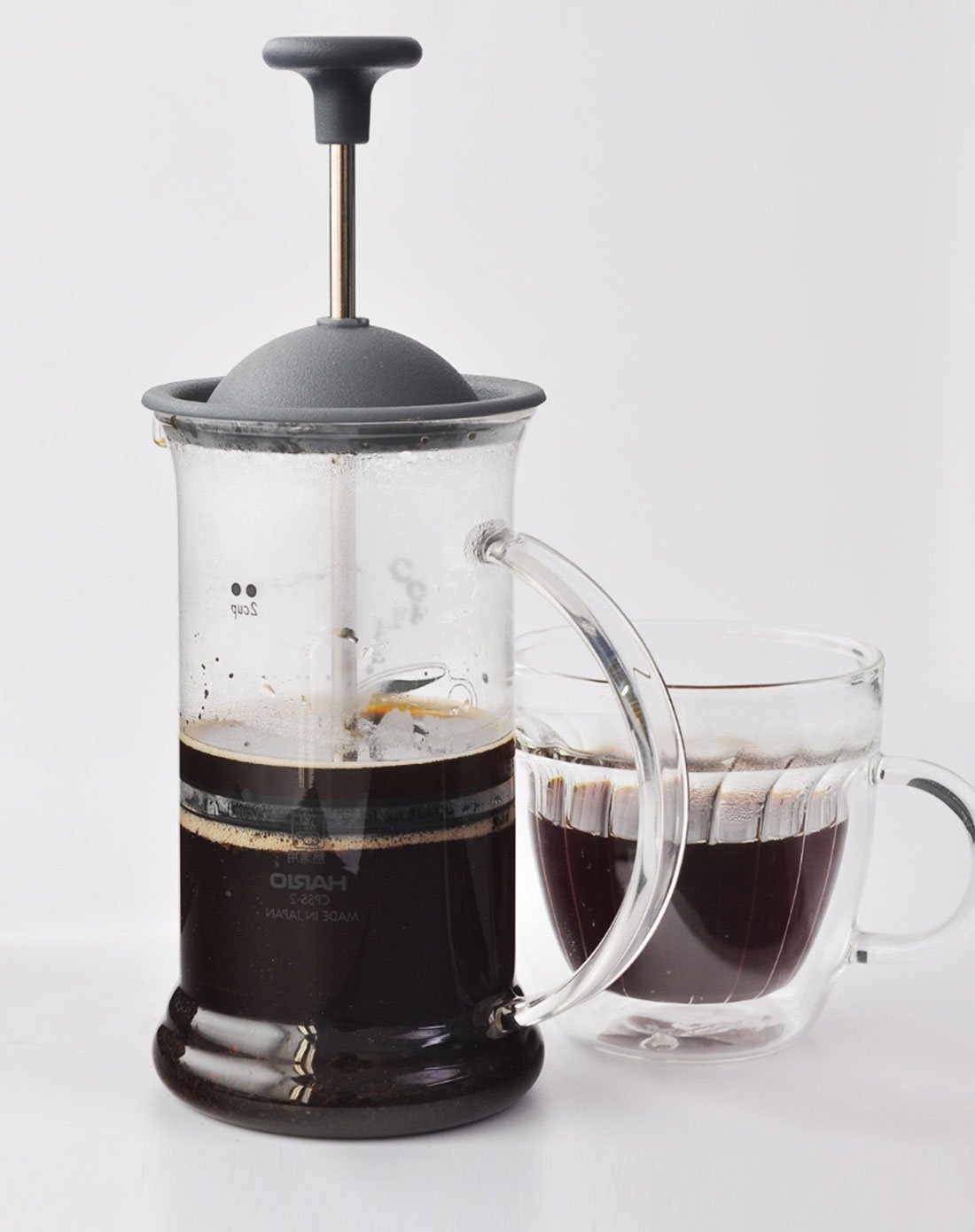 日本hario玻璃器具专场日本原装进口法压式咖啡壶cpss-2-tb_唯品会