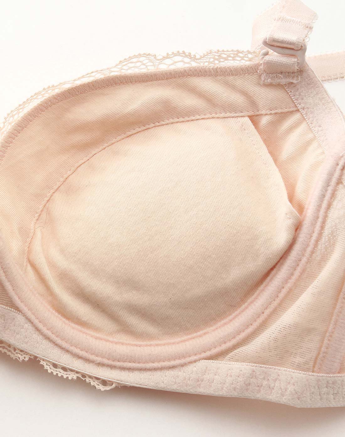 精致花卉刺绣蕾丝面聚拢中厚3/4杯女士文胸胸罩内衣