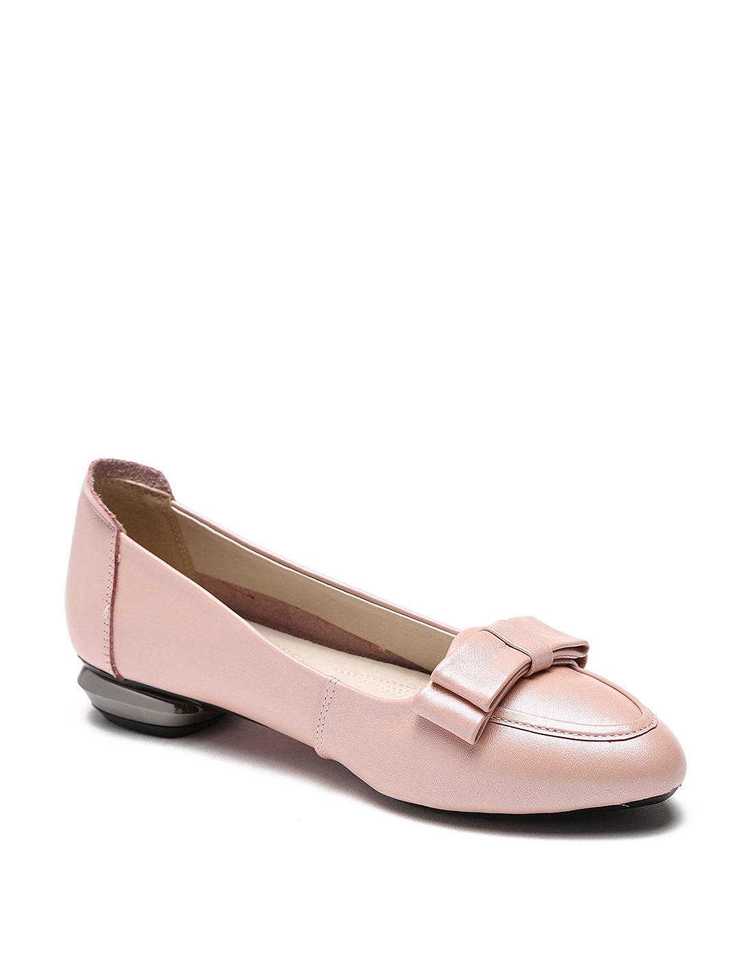 梦特娇蝴蝶结圆头舒软单鞋女鞋