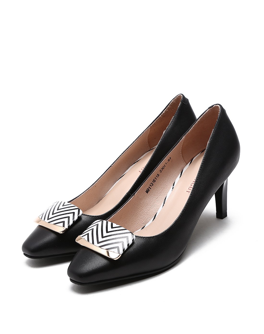 梦特娇时尚中跟单鞋女鞋