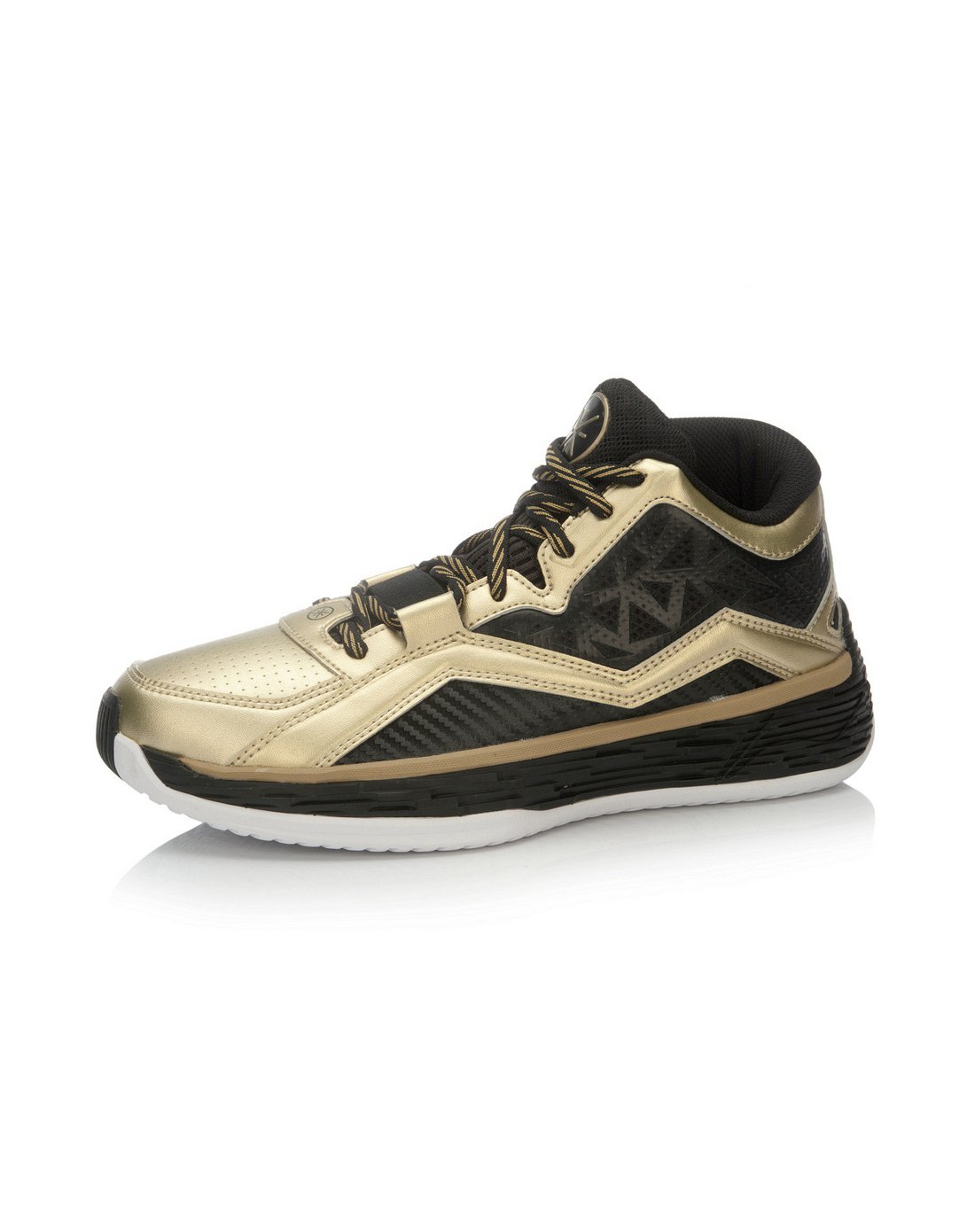 李宁li-ning 轻便减震 男款黑色篮球外场鞋 韦德系列