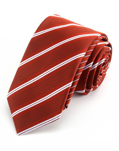 时尚条纹菱格正反面两用设计商务休闲领带