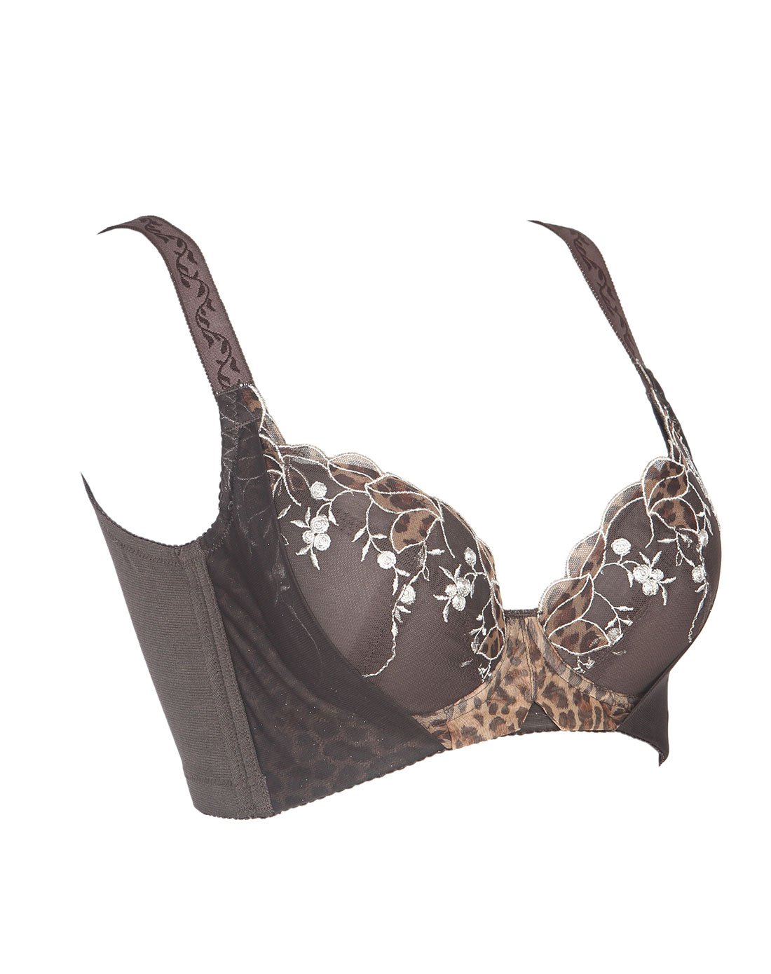 茜施尔柳岩款聚拢侧收副乳上托薄杯文胸