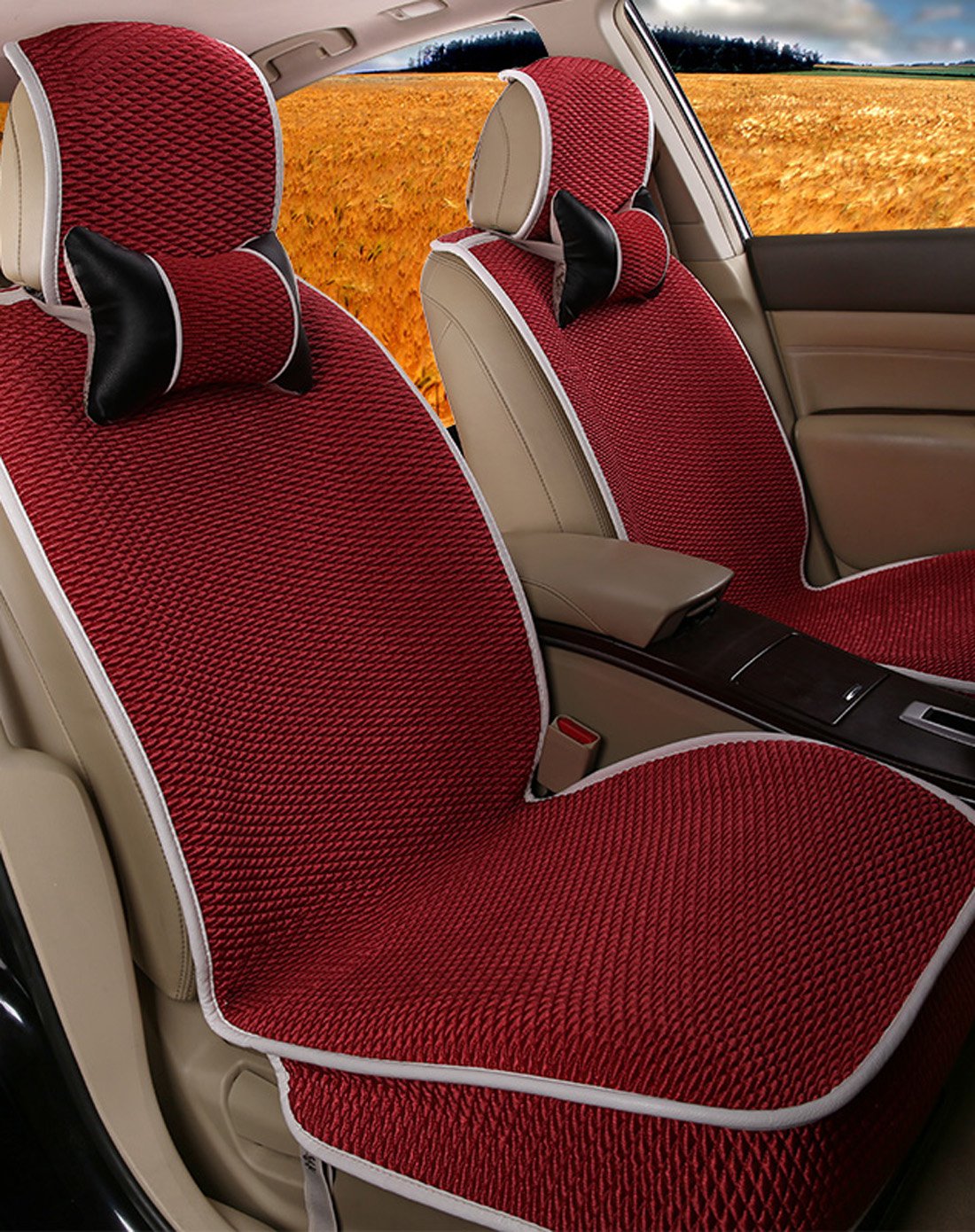 新款汽车坐垫四季通用车垫套座椅垫春夏秋冬季透气座垫