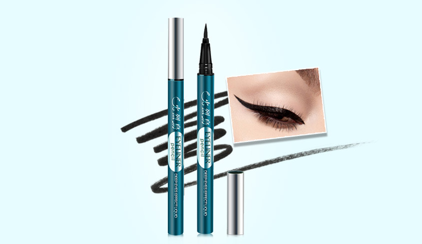 火烈鸟flamingo深邃立体液体眼线笔 1ml防水持久黑色眼线笔/眼线液 不