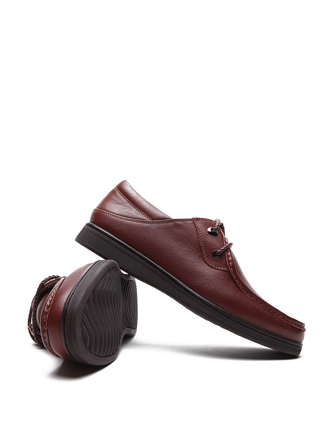 梦特娇商务休闲鞋皮革拼接牛皮生活鞋男鞋