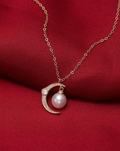 阮仕/ruans 淡水珍珠项链圆微瑕强光七夕礼物