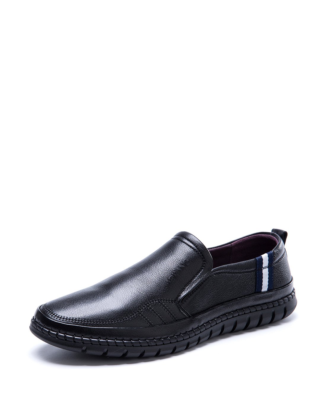 真皮男士软面套脚皮鞋低跟鞋子