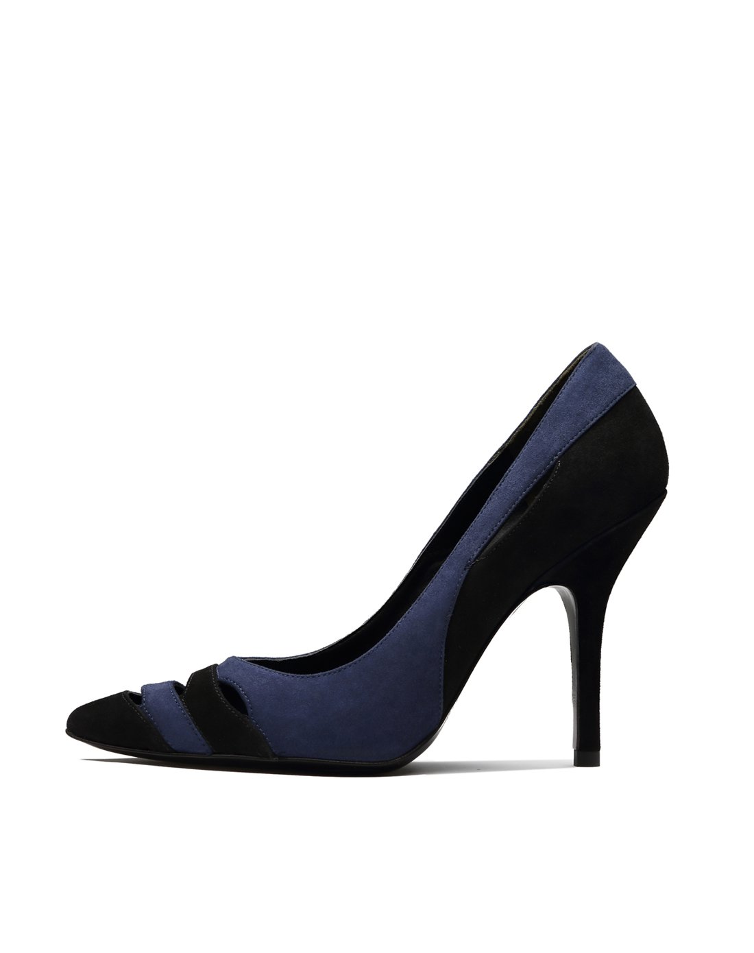 stella luna集团女鞋镂空尖头细跟女鞋拼色浅口中跟女鞋seb33c0132488