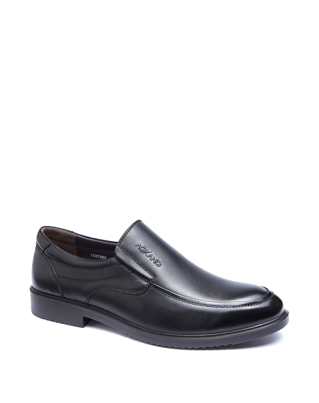 奥康男鞋 秋季新款正品真皮男商务休闲皮鞋圆头套脚低帮鞋单鞋