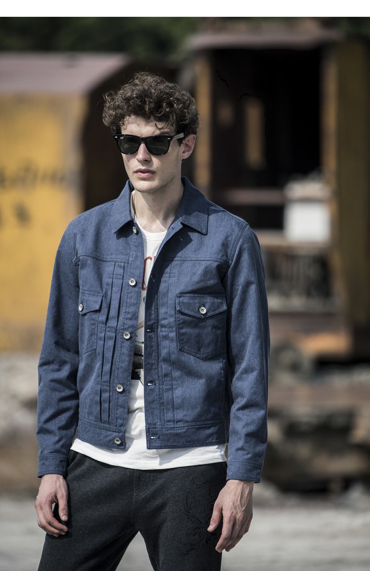 ak男装秋季织牛仔工装夹克男士休闲短板夹克小外套春秋百搭外套