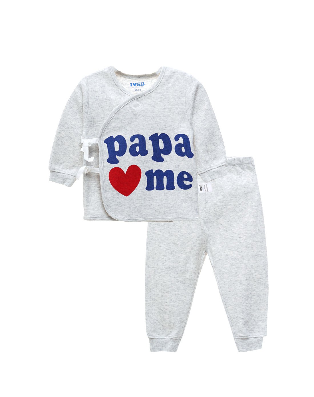 下一代 童装男女儿童婴幼儿套装宝宝家居服 休闲舒适 简爱双面斜衿服