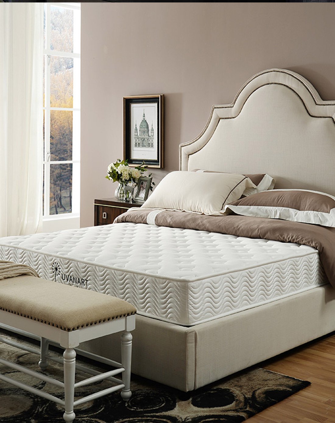 2米/1.5米/1.8米23cm厚软硬适中单双人弹簧高密度海绵天然乳胶床垫