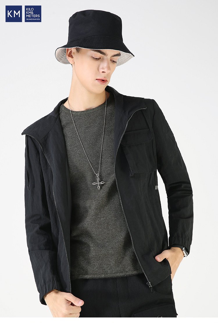 2017秋装新品男士连帽时尚夹克外套